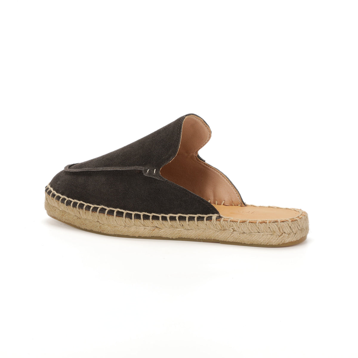 Men’s Comfort Cow Suede Minimalist Mule Espadrilles - Charcoal Gray