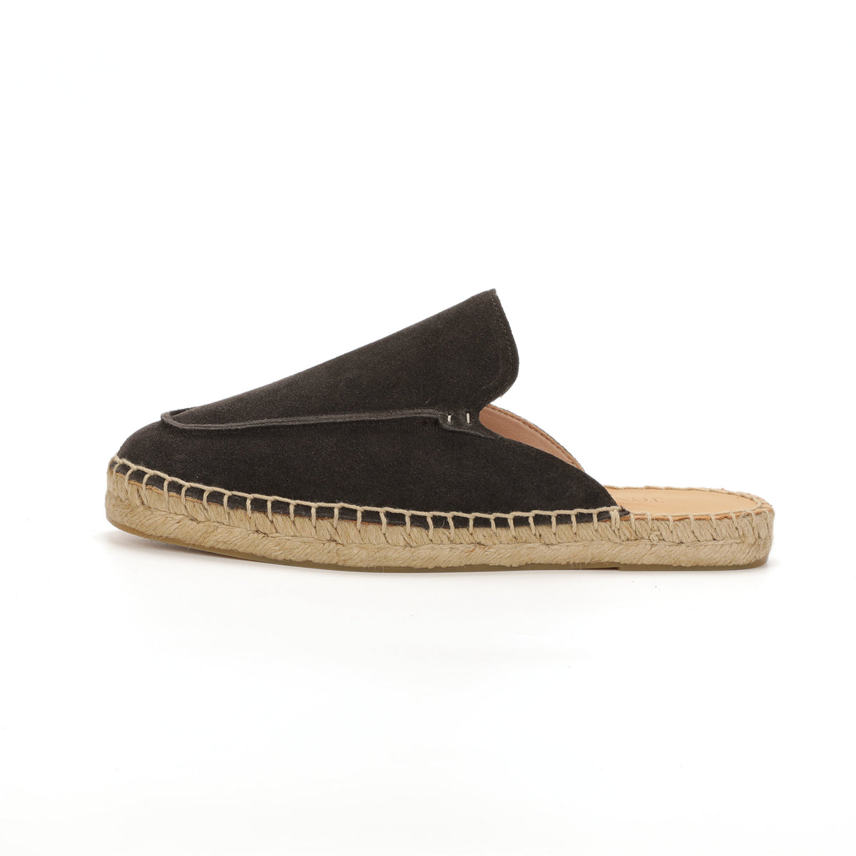 Men’s Comfort Cow Suede Minimalist Mule Espadrilles - Charcoal Gray