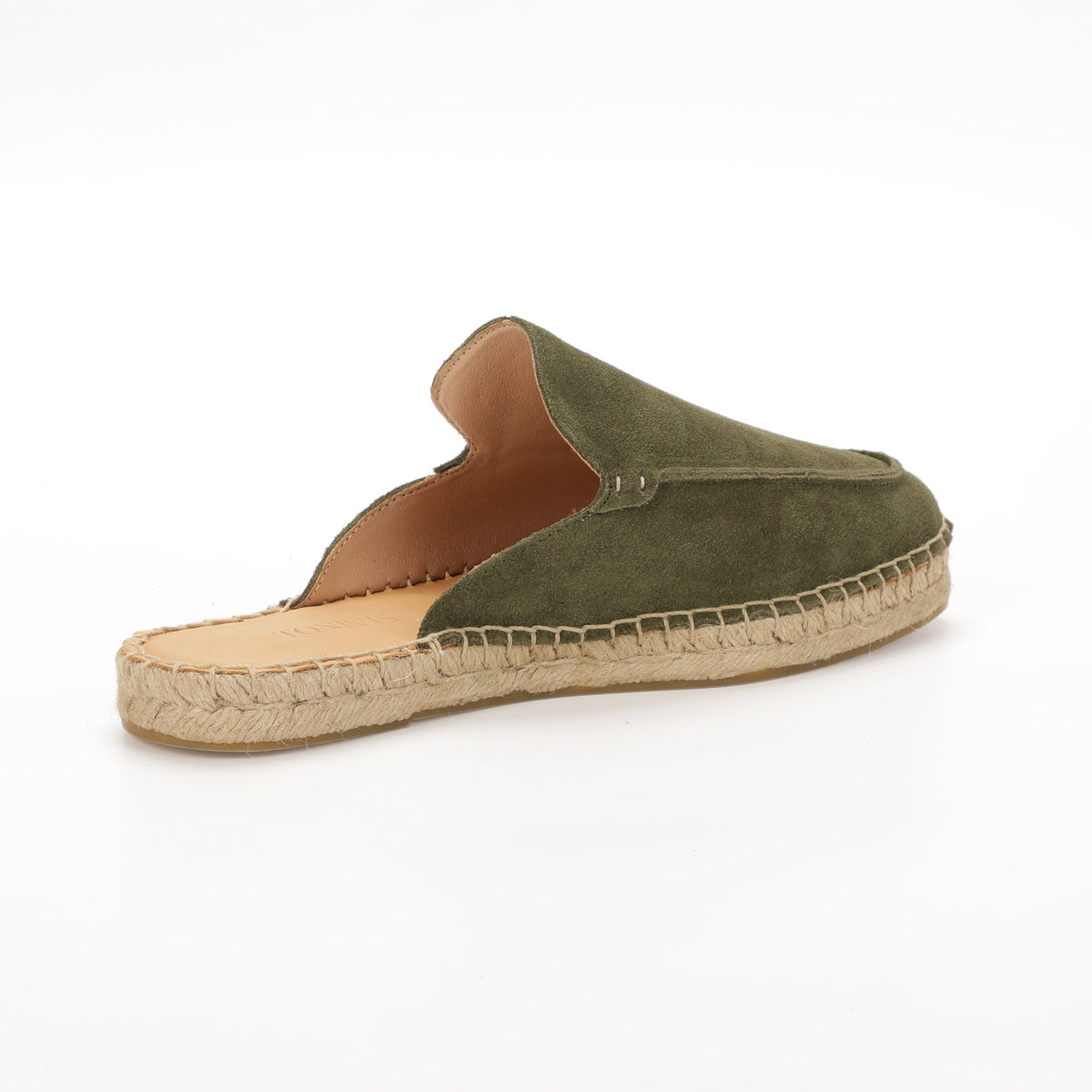 Men’s Comfort Cow Suede Minimalist Mule Espadrilles - Olive Green