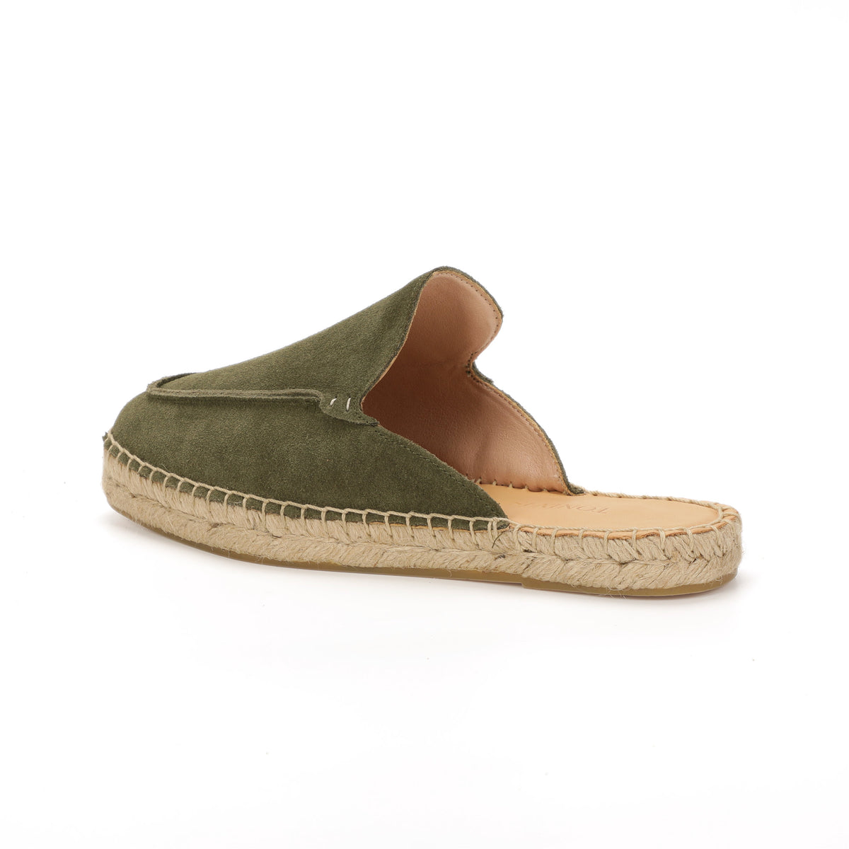 Men’s Comfort Cow Suede Minimalist Mule Espadrilles - Olive Green
