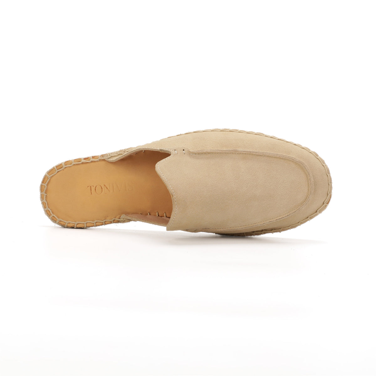Men’s Comfort Cow Suede Minimalist Mule Espadrilles - Sand