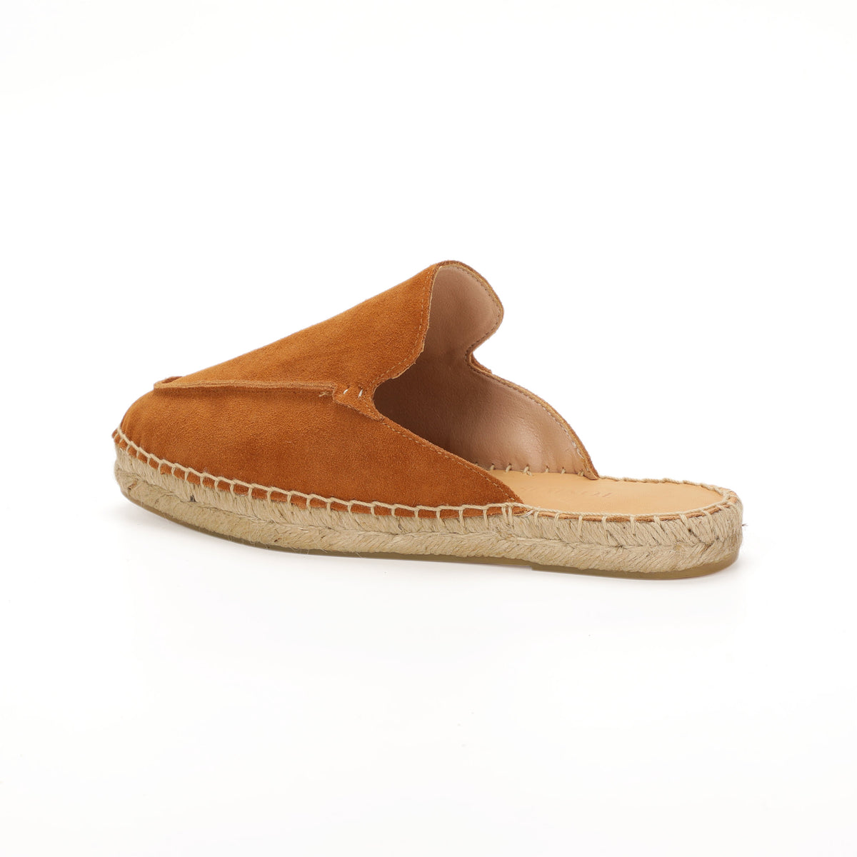 Men’s Comfort Cow Suede Minimalist Mule Espadrilles - Cognac Brown
