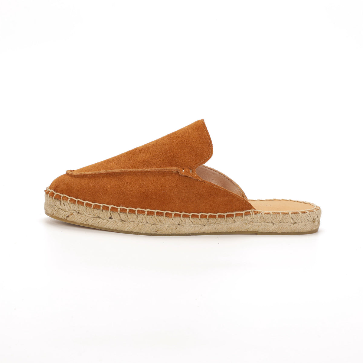 Men’s Comfort Cow Suede Minimalist Mule Espadrilles - Cognac Brown