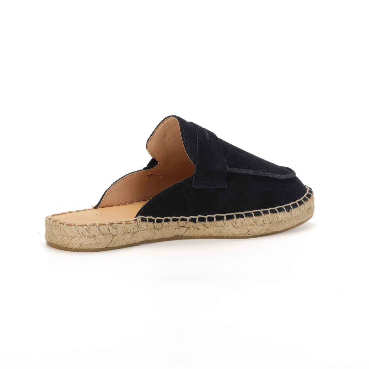 Men’s Comfort Cow Suede Penny Loafer Mule Espadrilles - Navy