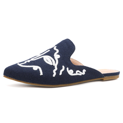 Leopard Print Pointed Toe Mules – Effortless Slip-On Flats