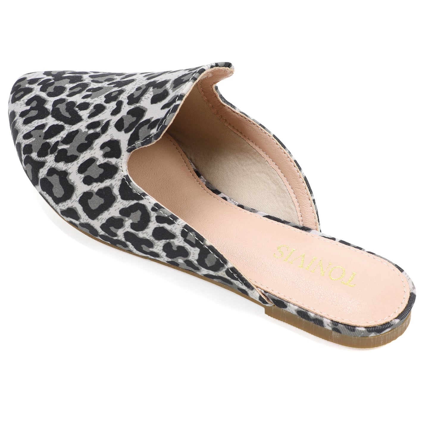 Leopard Print Pointed Toe Mules – Effortless Slip-On Flats