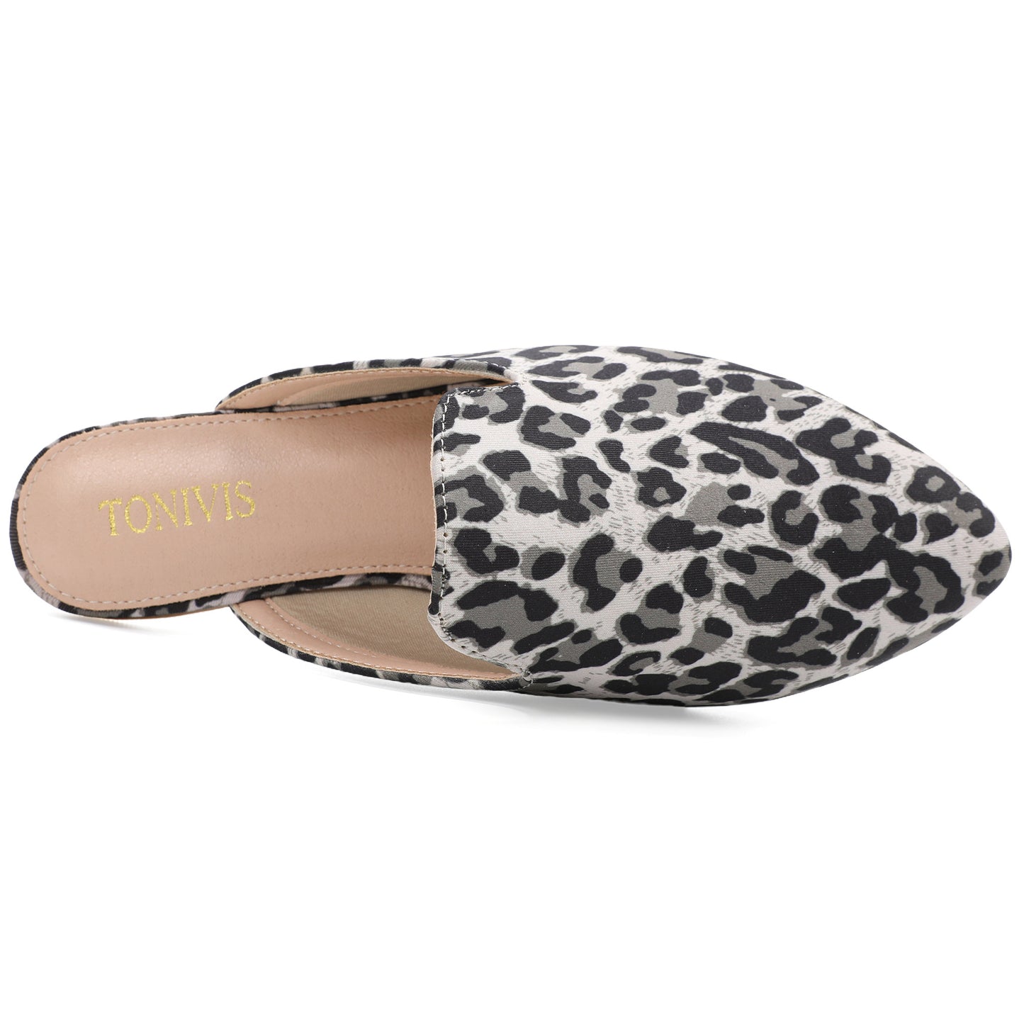 Leopard Print Pointed Toe Mules – Effortless Slip-On Flats