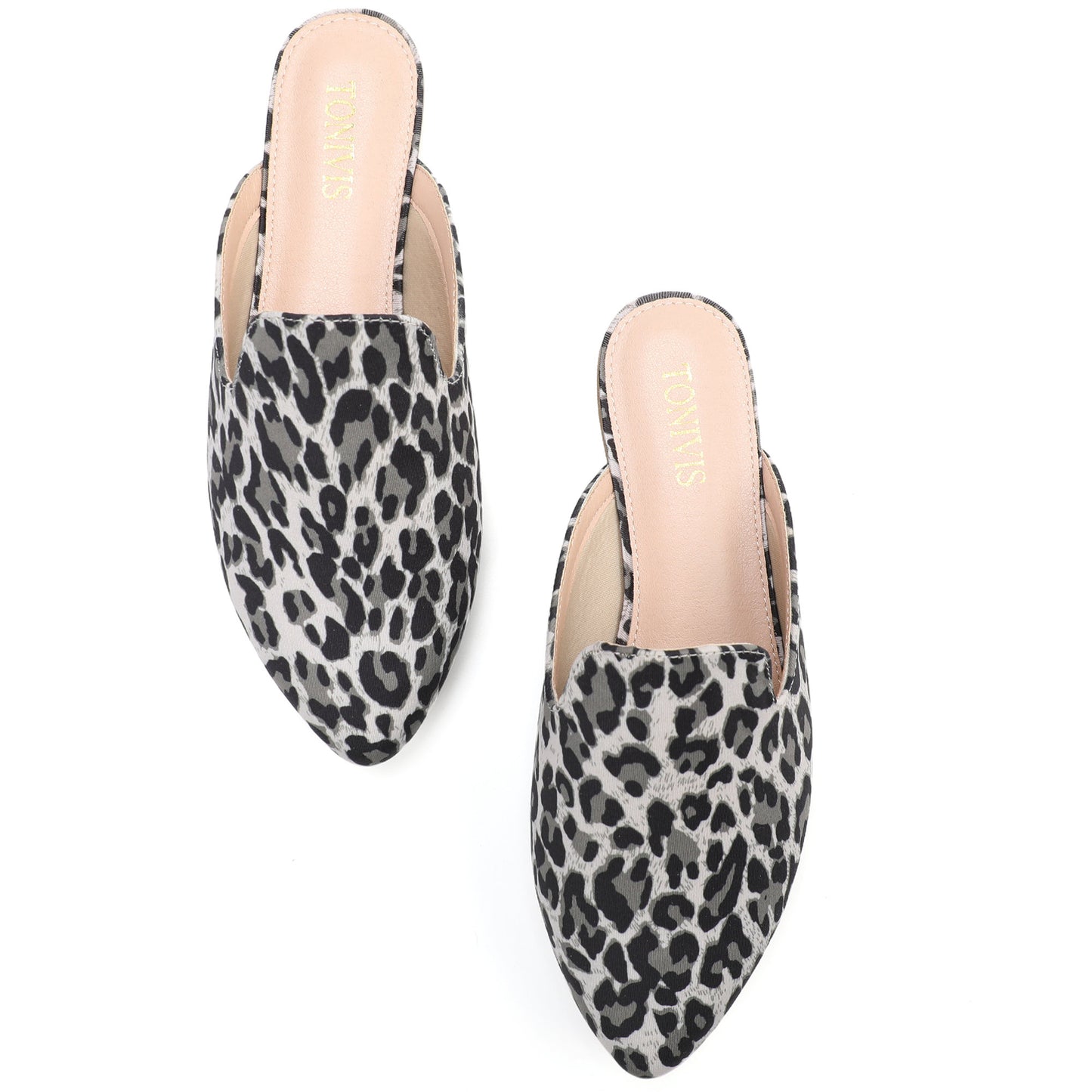 Leopard Print Pointed Toe Mules – Effortless Slip-On Flats