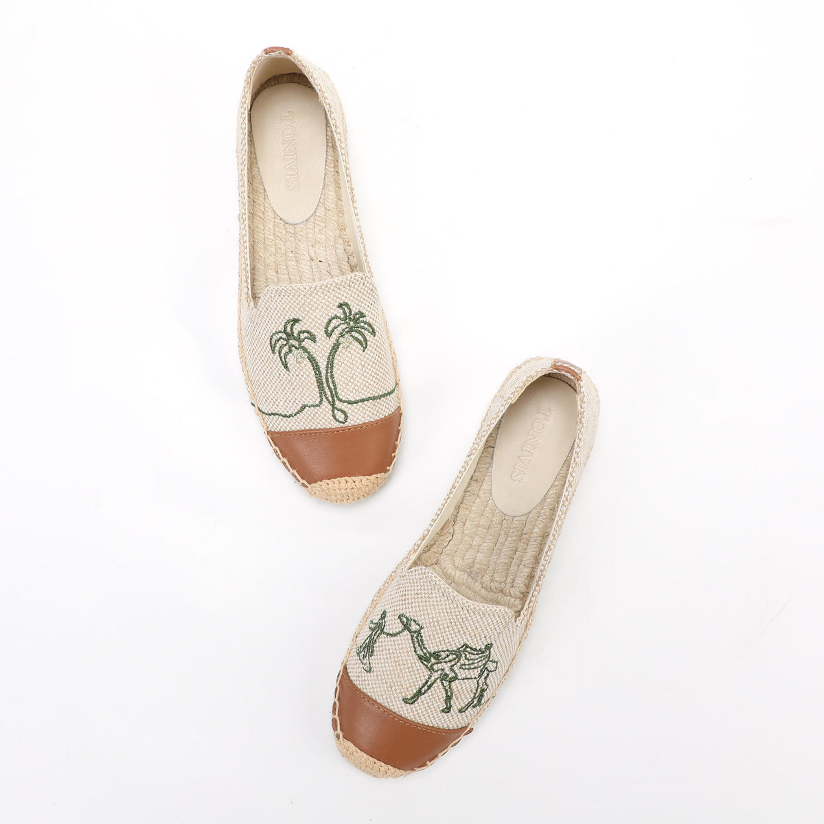 W-F593 women's espadrille flats, product photo