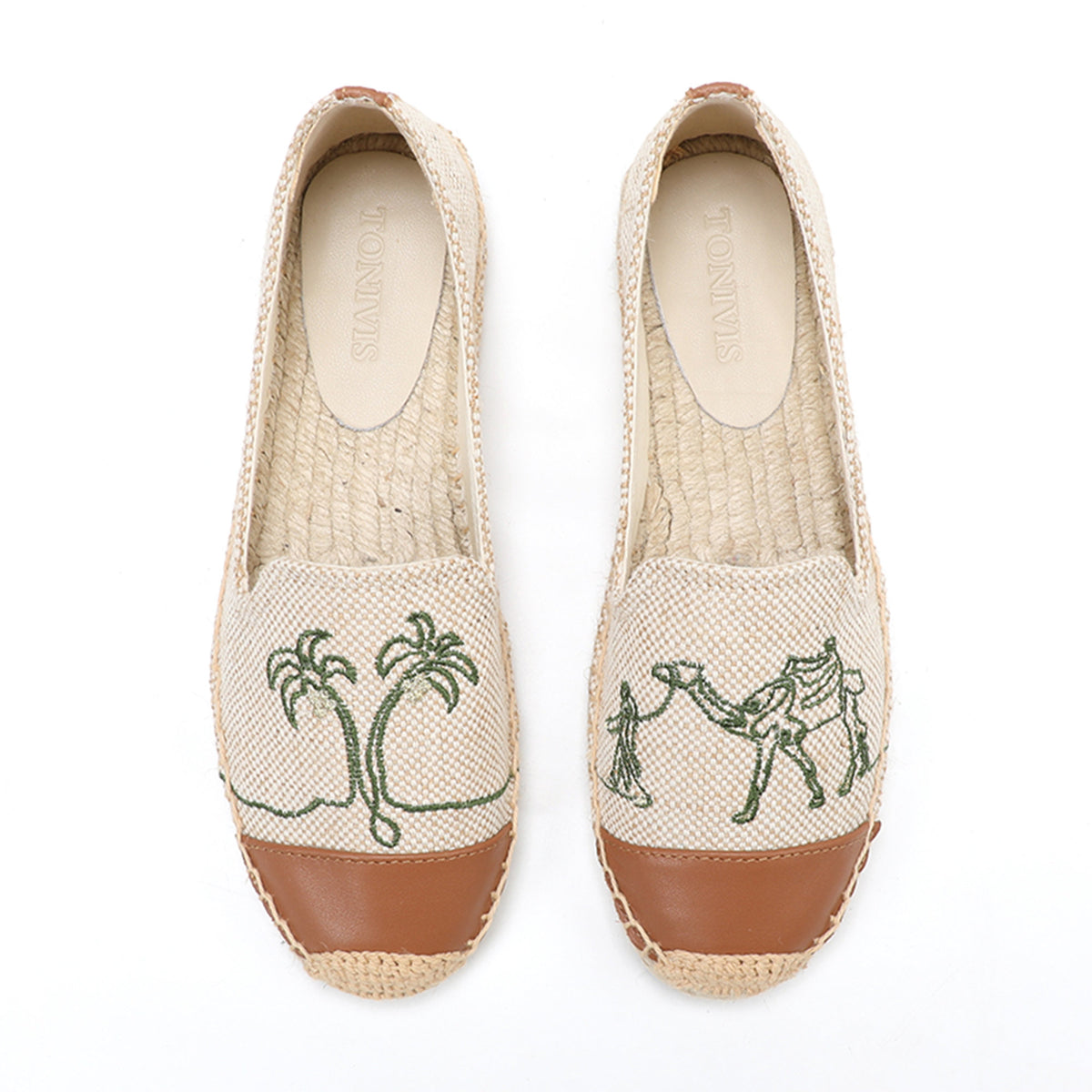 W-F593 women's espadrille flats, product photo