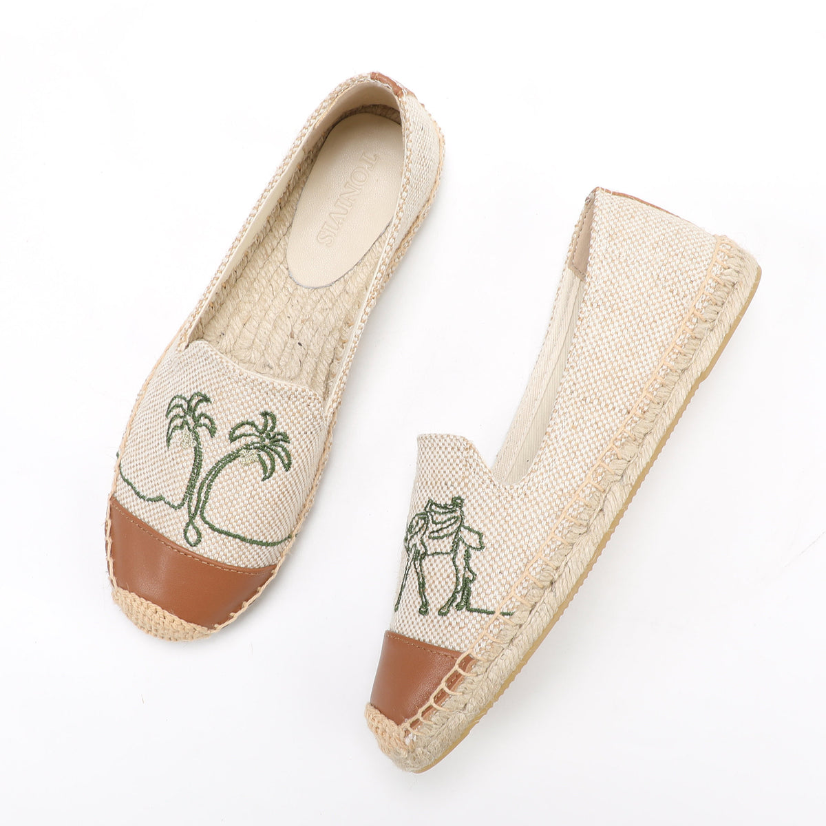 W-F593 women's espadrille flats, product photo