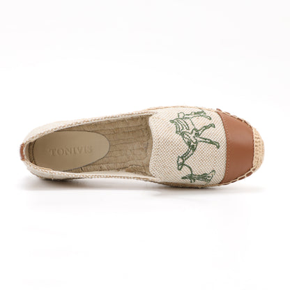 W-F593 women's espadrille flats, product photo