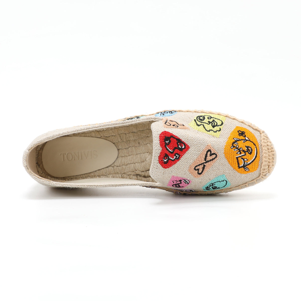 Beige Face women's platform espadrilles, style W-F595
