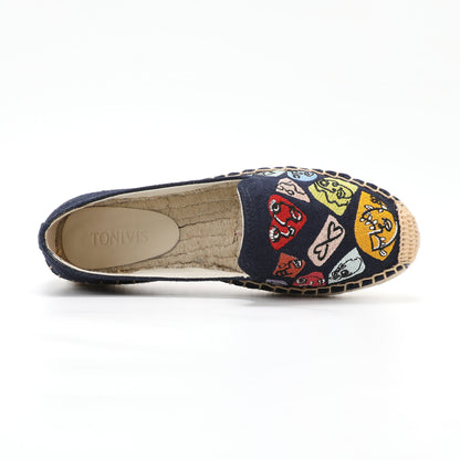Blue Face women's platform espadrilles, style W-F596
