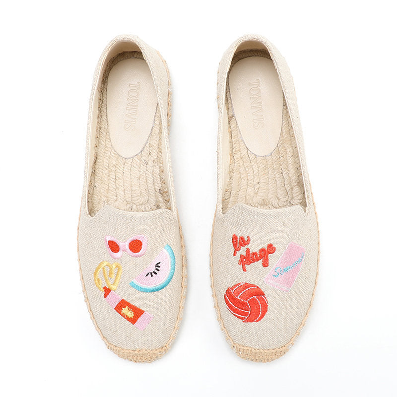 W-F603 women's espadrille flats, product photo