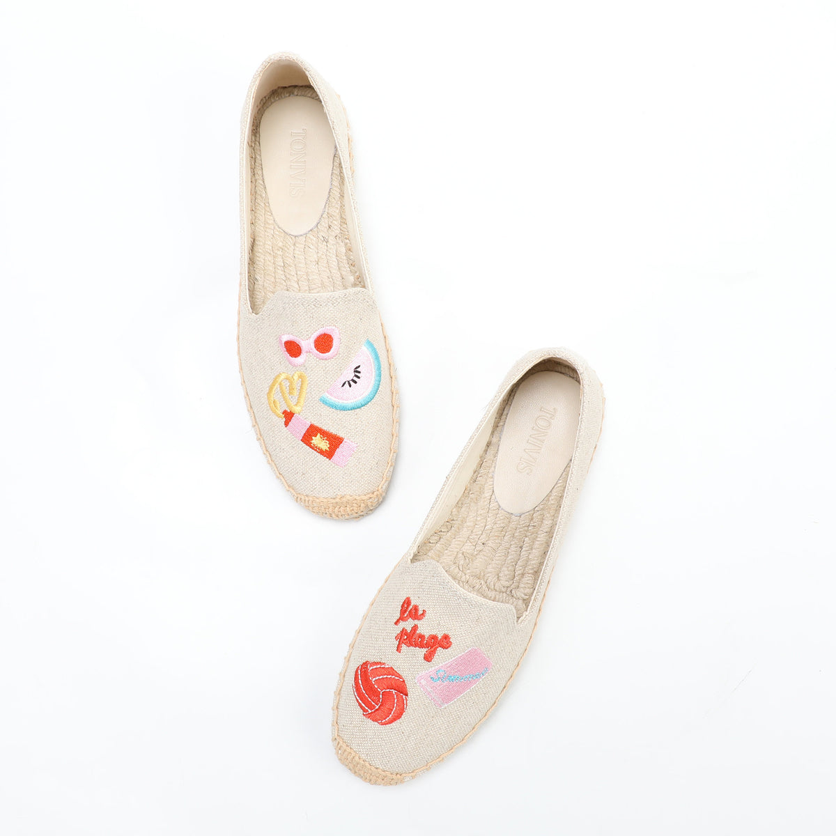 W-F603 women's espadrille flats, product photo