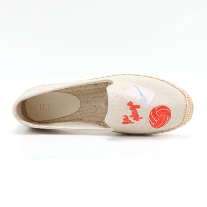 W-F603 women's espadrille flats, product photo