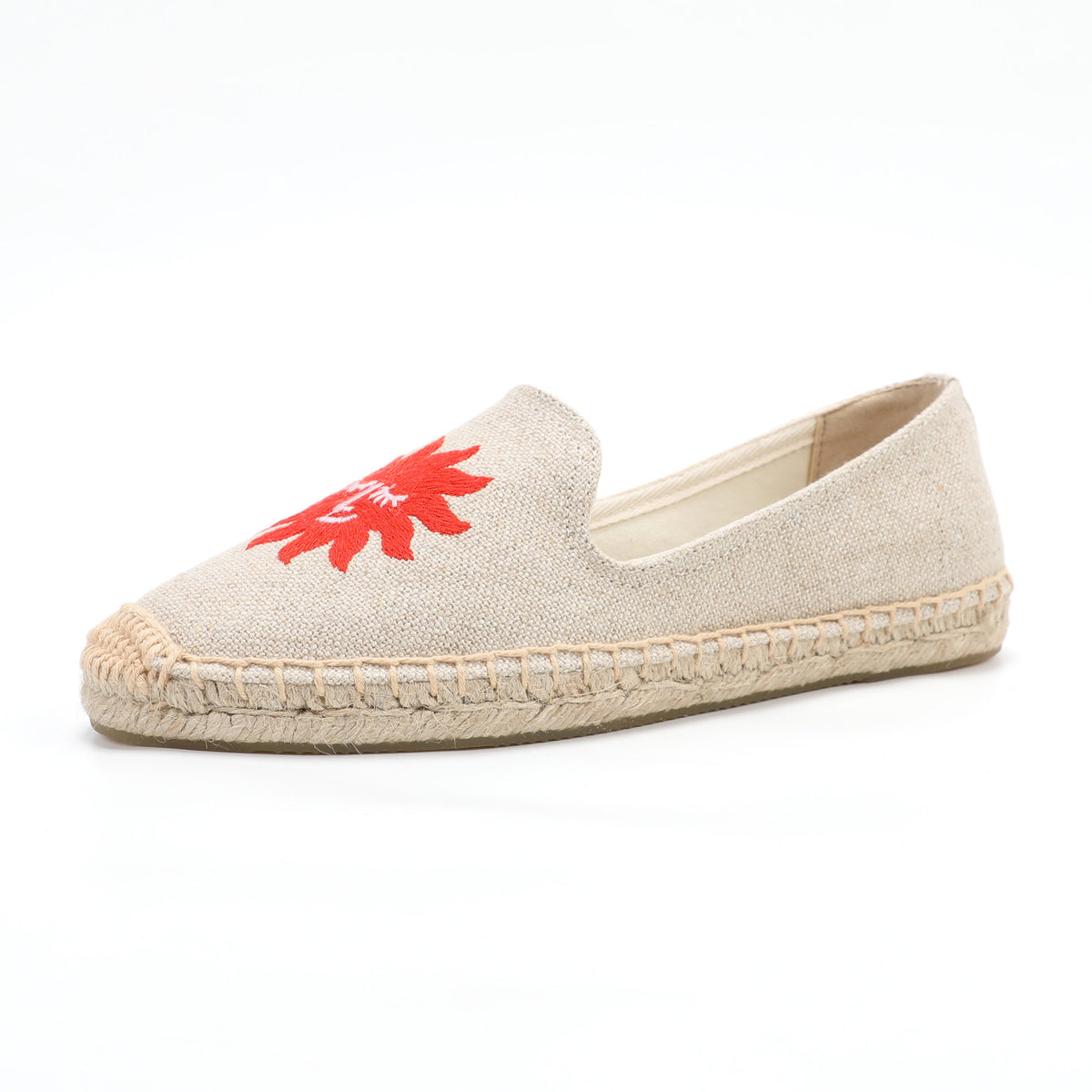 Beige women's espadrille flats, W-F605, photo 1