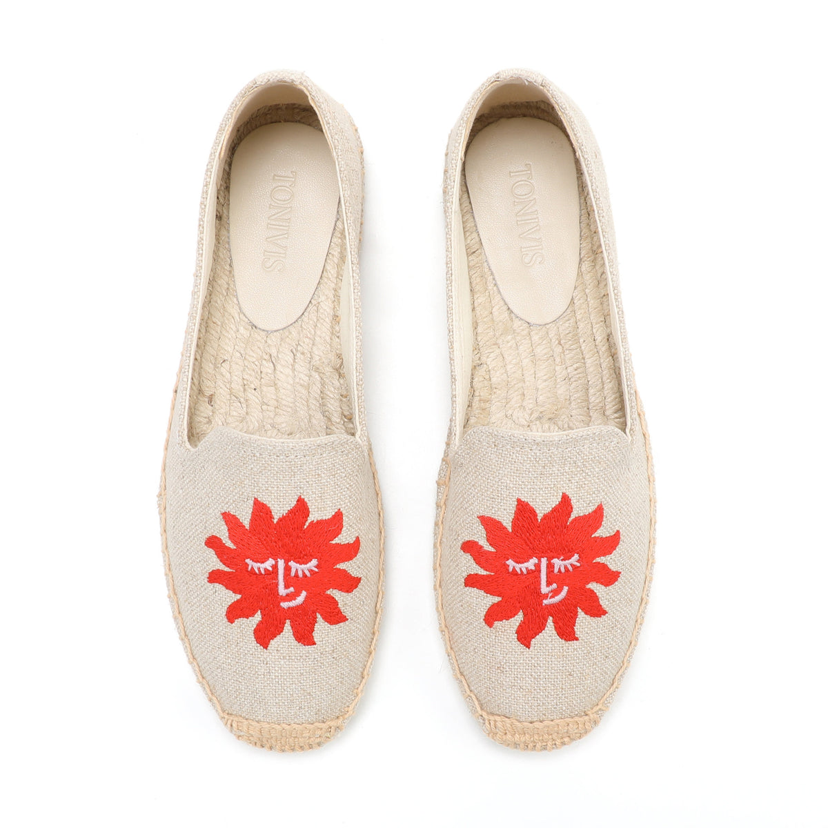 W-F605 women's espadrille flats, product photo