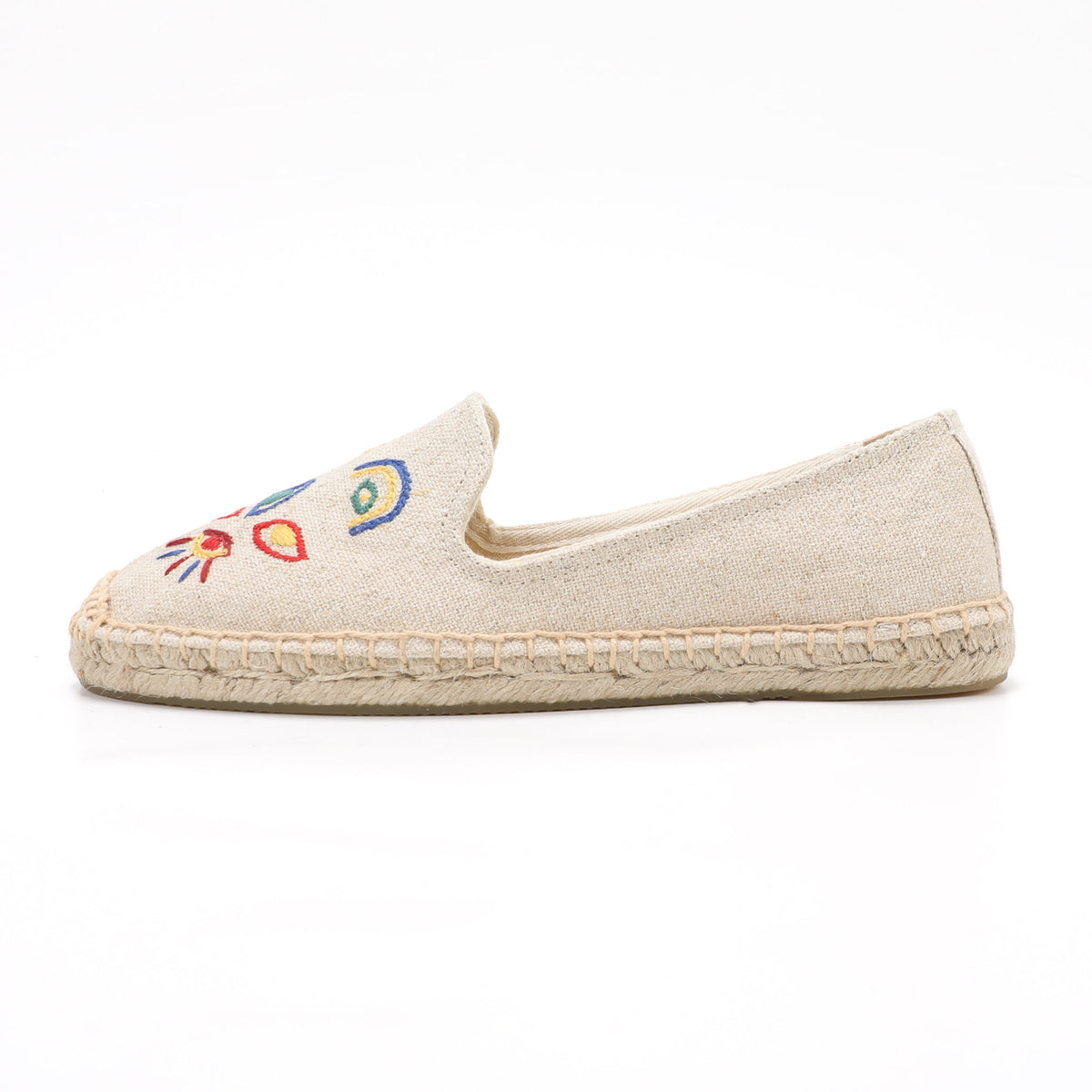 Beige women's espadrille flats, W-F607, photo 3