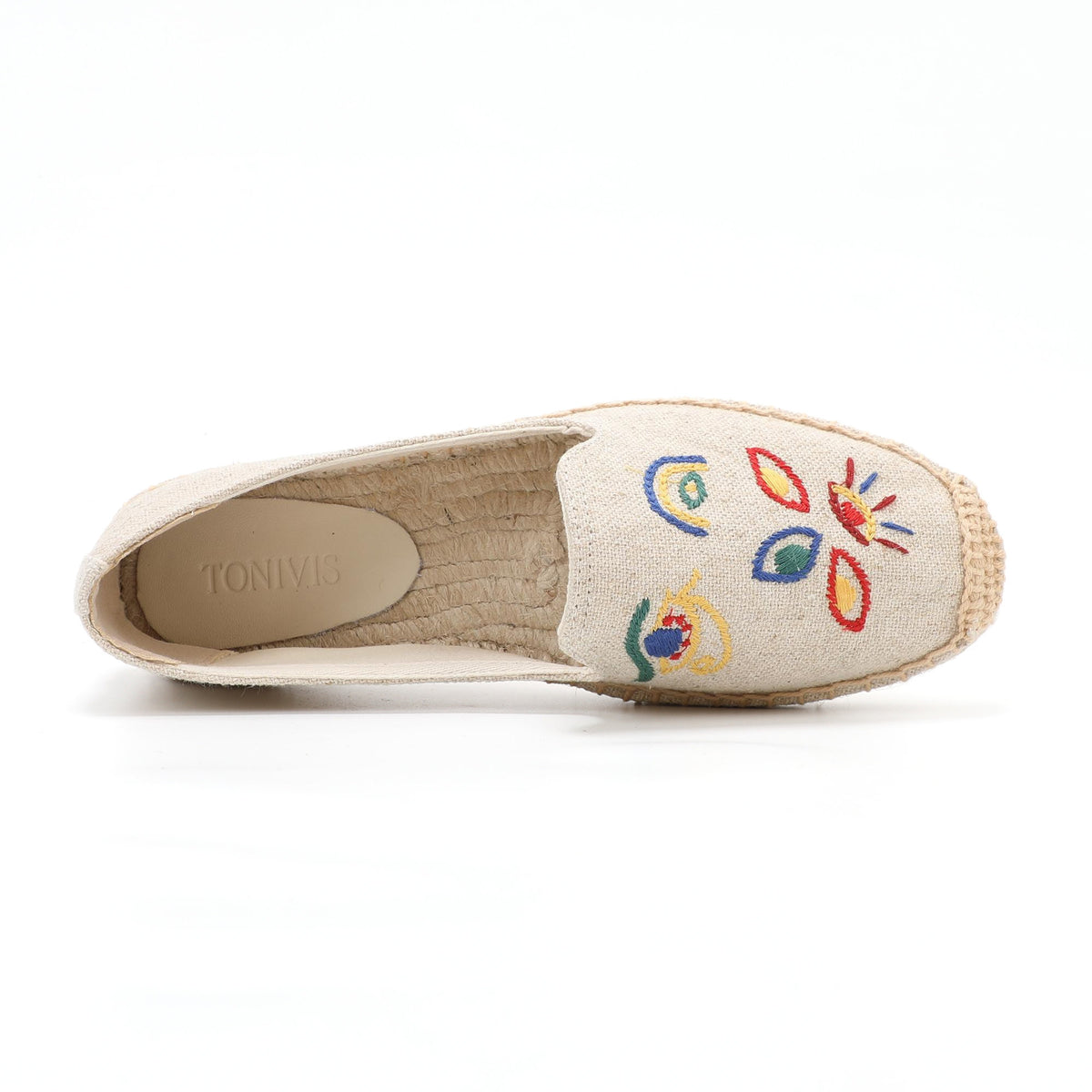 Beige women's espadrille flats, W-F607, photo 6