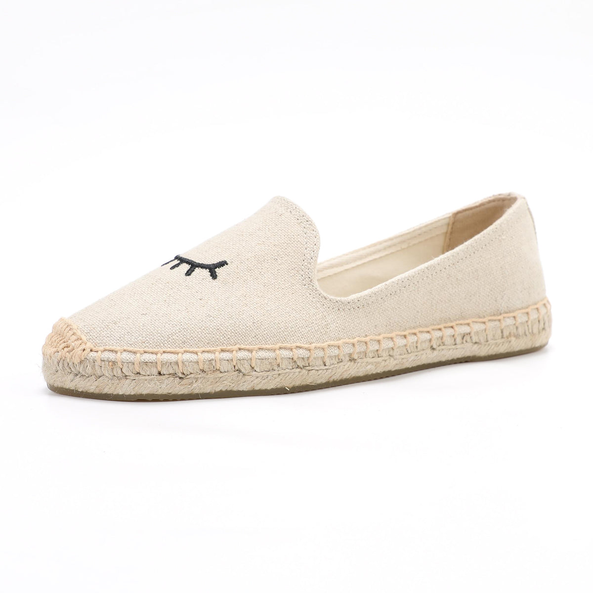Beige women's espadrille flats, W-F610, photo 1