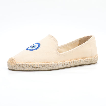 Beige women's espadrille flats, W-F616, photo 1