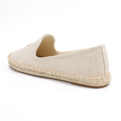 Beige women's espadrille flats, W-F619, photo 3