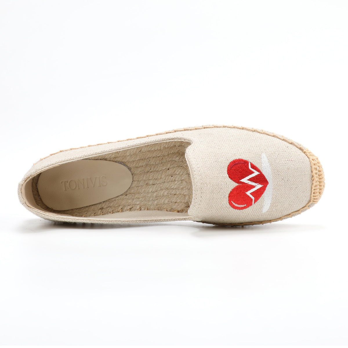 Beige women's espadrille flats, W-F619, photo 5