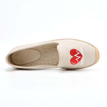 Beige women's espadrille flats, W-F619, photo 5