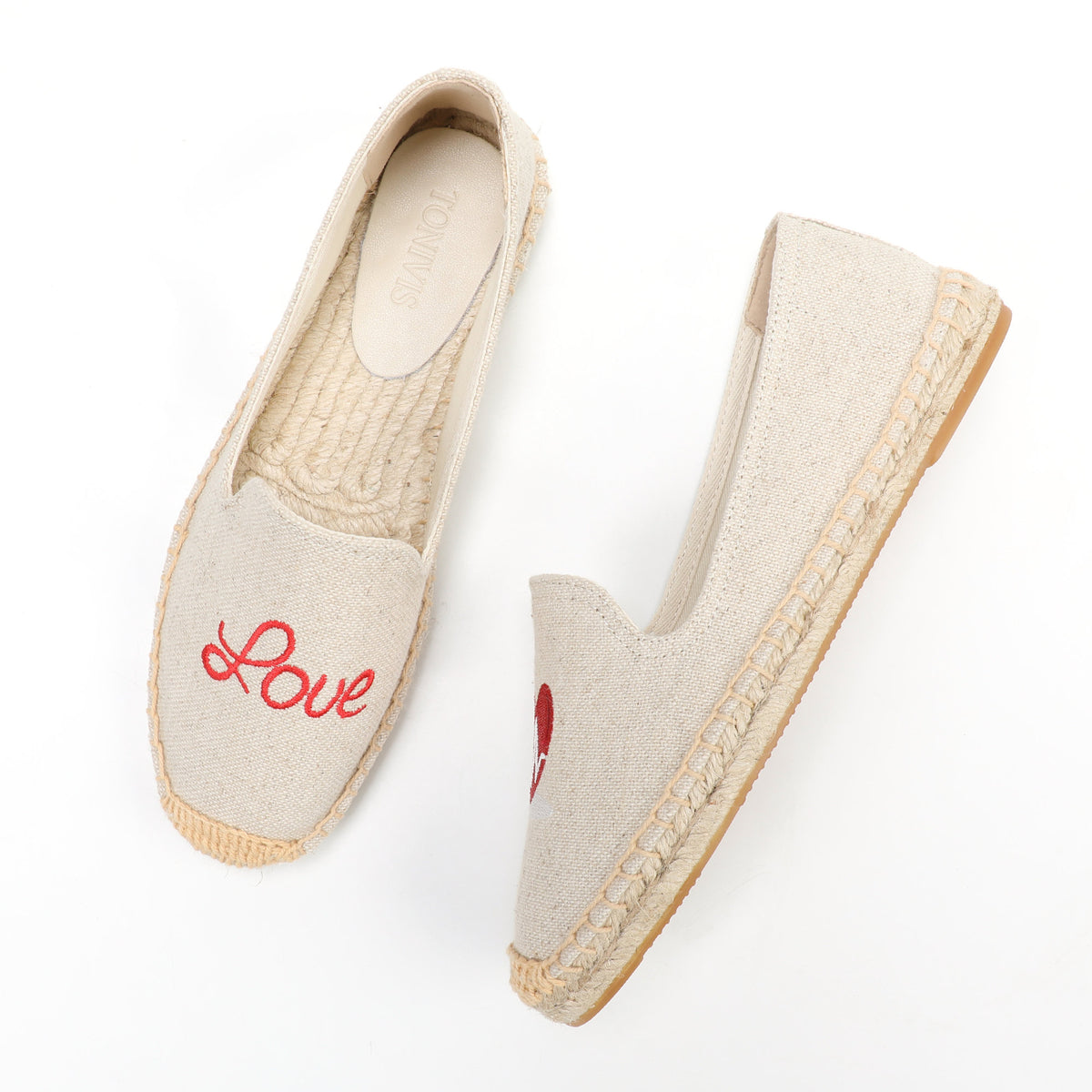 Beige women's espadrille flats, W-F619, photo 6