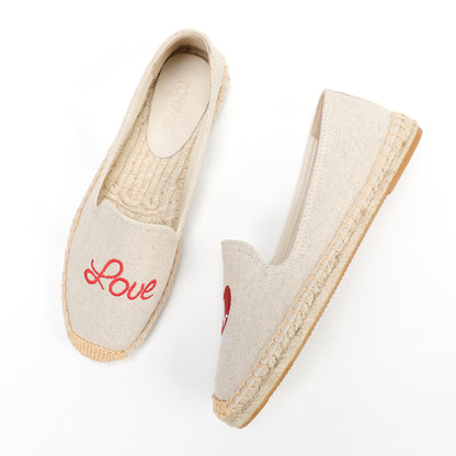 Beige women's espadrille flats, W-F619, photo 6