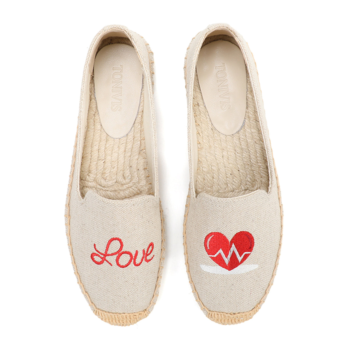 Beige women's espadrille flats, W-F619, photo 7