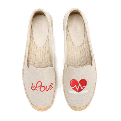 Beige women's espadrille flats, W-F619, photo 7