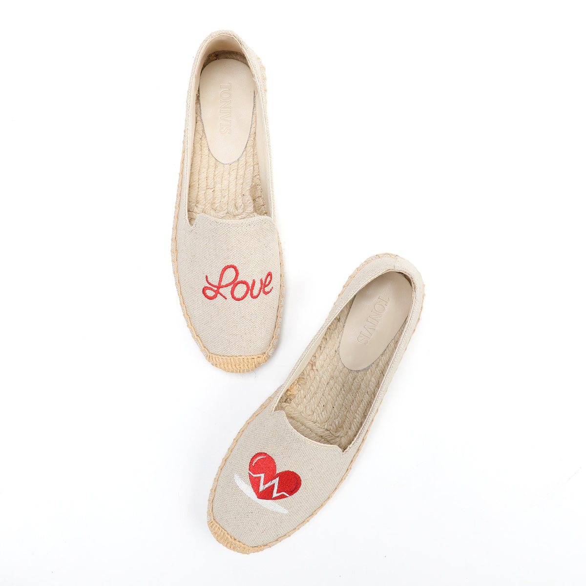 Beige women's espadrille flats, W-F619, photo 8