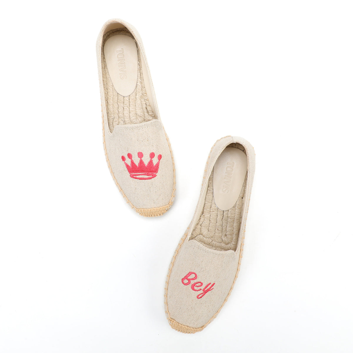 Beige Crown women's platform espadrilles, style W-F625