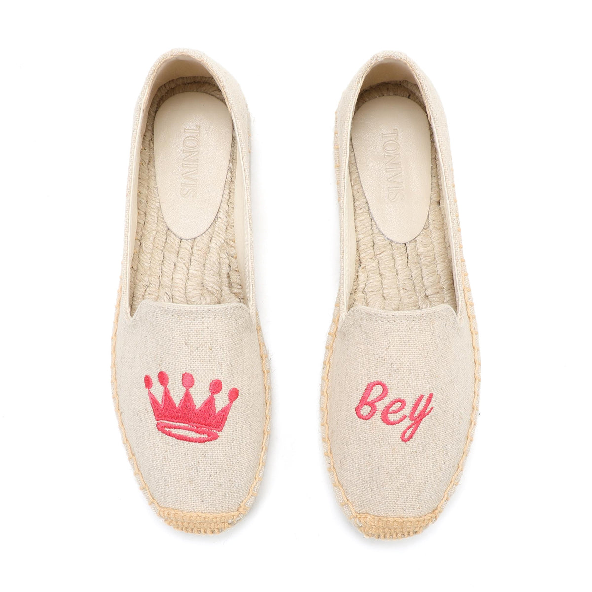 Beige Crown women's platform espadrilles, style W-F625