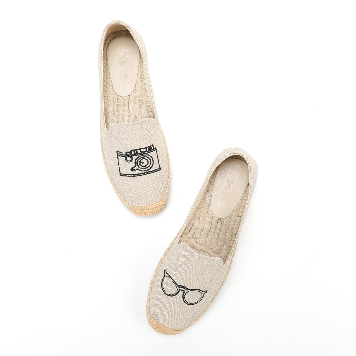 Beige Camera women's platform espadrilles, style W-F627