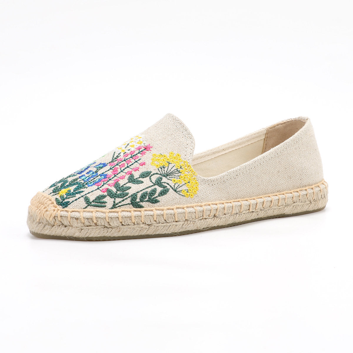 Beige women's espadrille flats, W-F629, photo 1