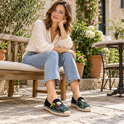 W-F630 women's espadrille flats, product photo