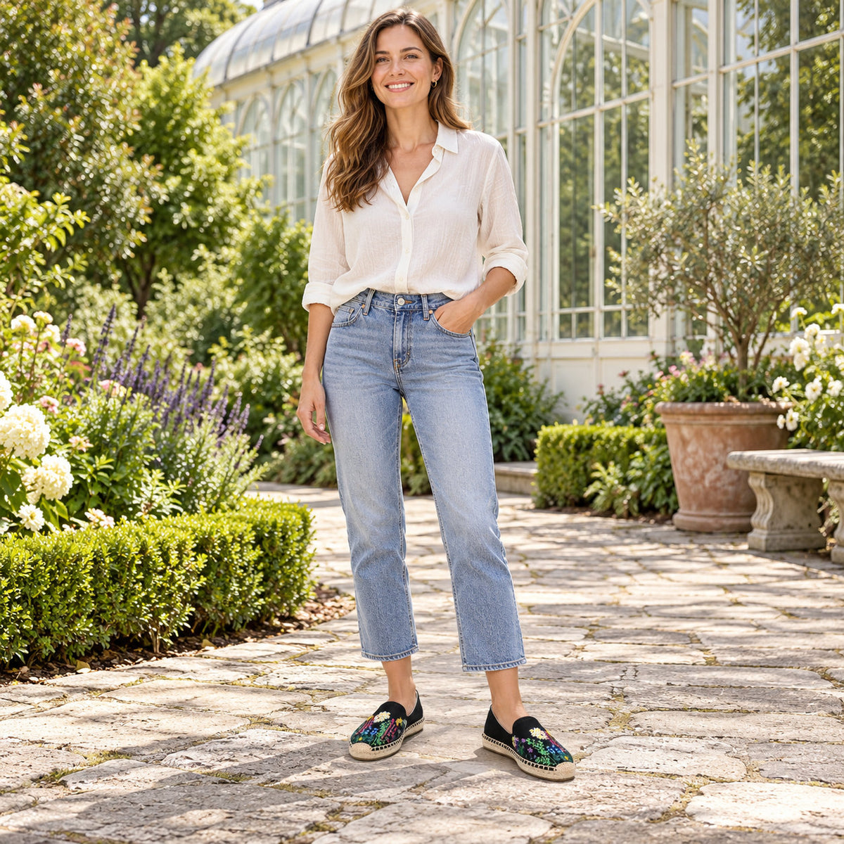 W-F630 women's espadrille flats, product photo