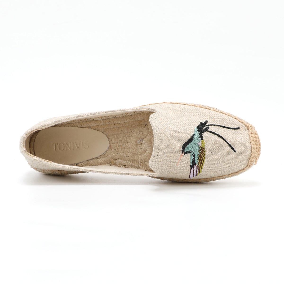 Beige women's espadrille flats, W-F631, photo 4