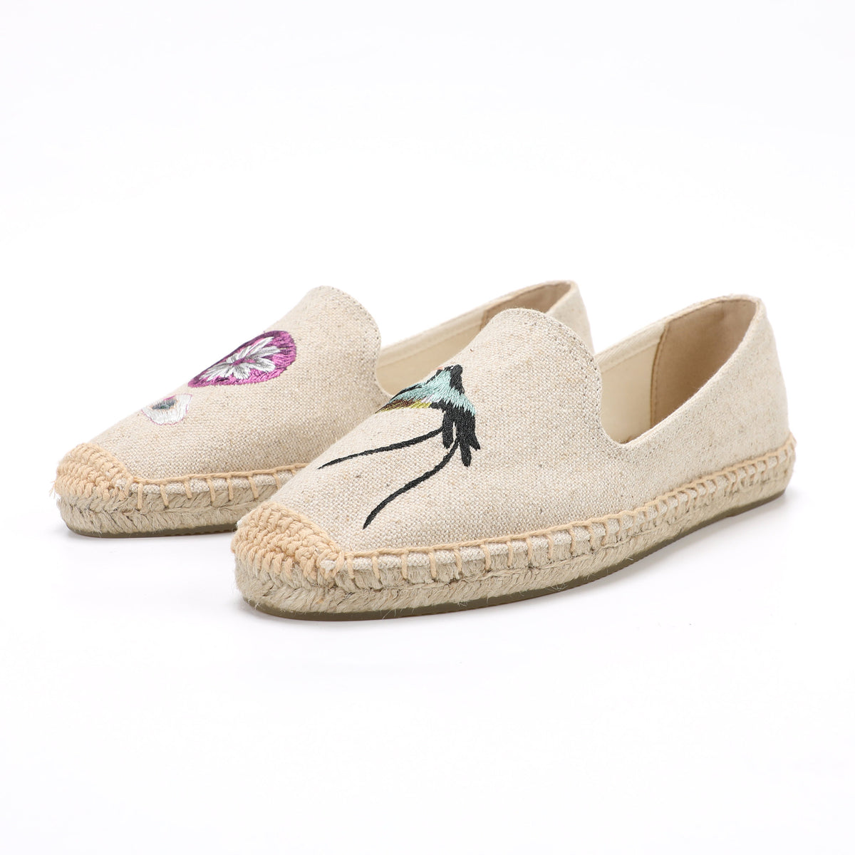 Beige women's espadrille flats, W-F631, photo 8