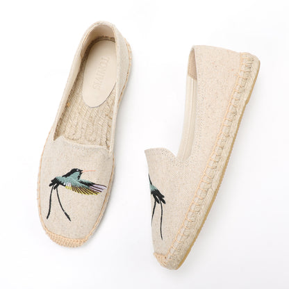 Beige women's espadrille flats, W-F632, photo 6