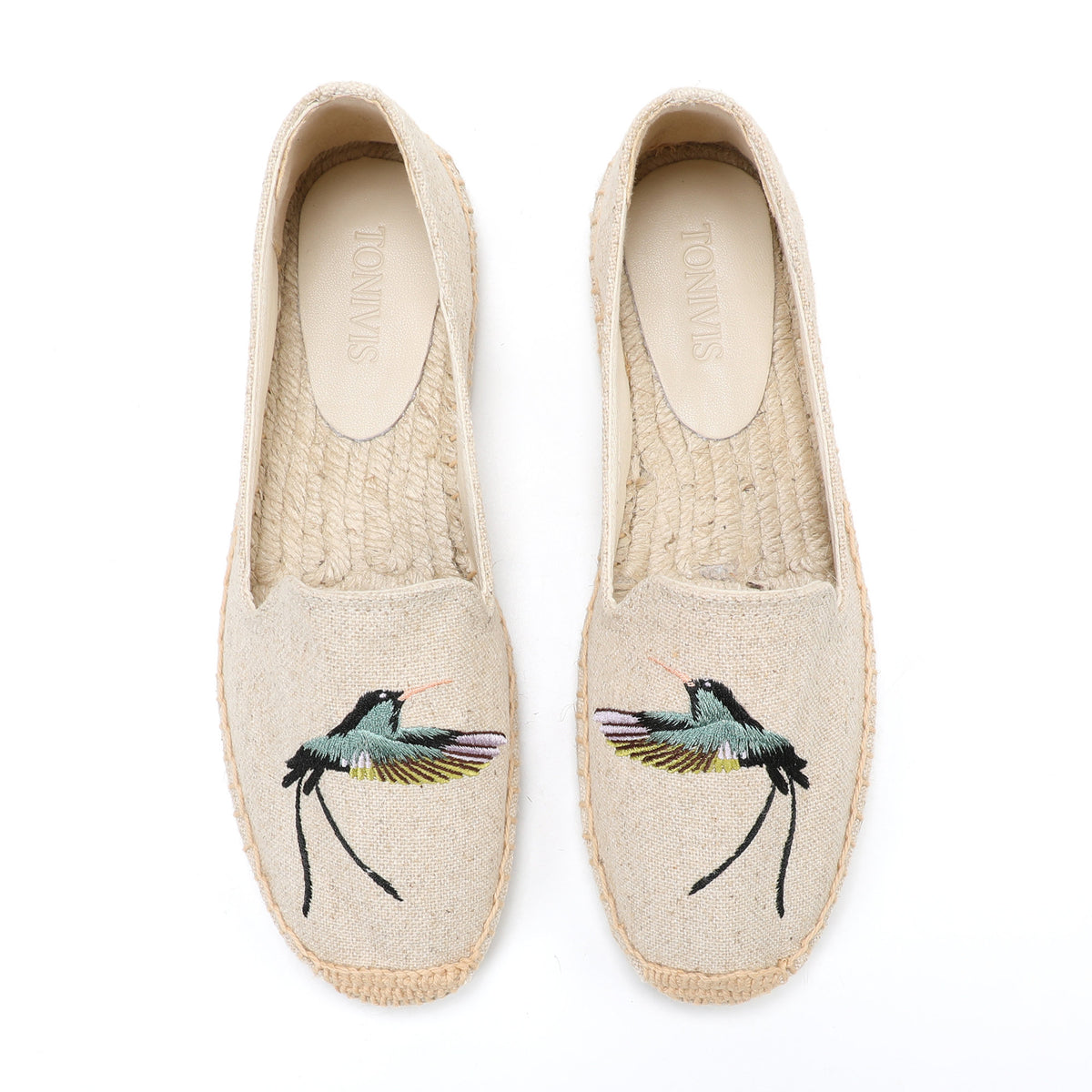 Beige women's espadrille flats, W-F632, photo 7
