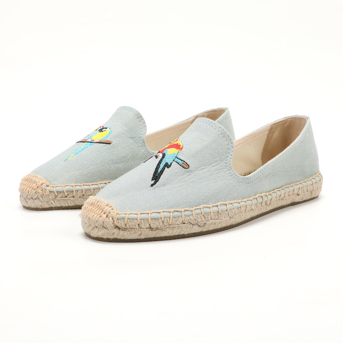 Light Blue women's espadrille flats, W-F633, photo 1