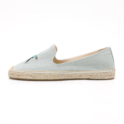 Light Blue women's espadrille flats, W-F633, photo 2