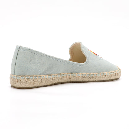 Light Blue women's espadrille flats, W-F633, photo 4