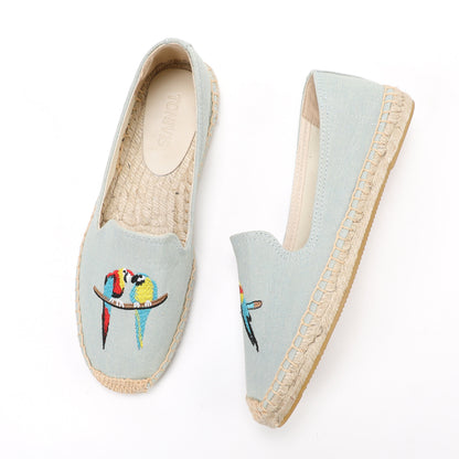 Light Blue women's espadrille flats, W-F633, photo 6