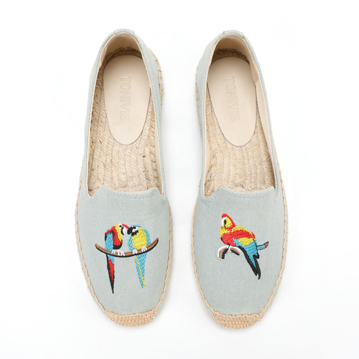Light Blue women's espadrille flats, W-F633, photo 7
